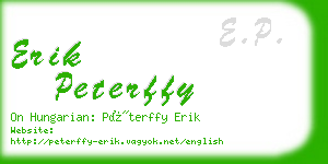 erik peterffy business card